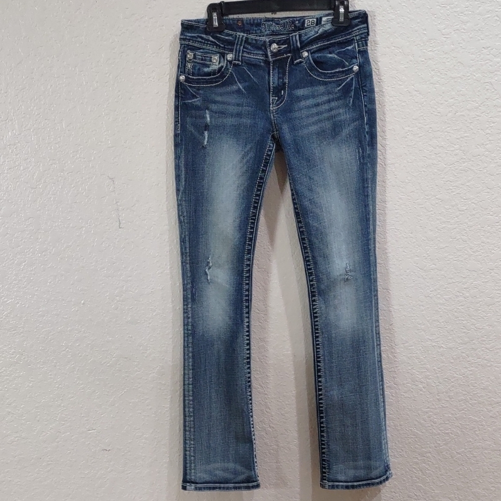 MISS ME BOOT Embellished Blue Jeans - Picture 4 of 17